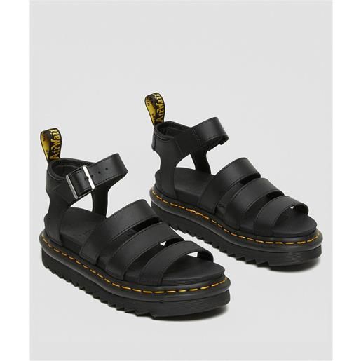 DR. MARTENS dr. Martens sandali gladiatore blaire di pelle con cinturino neri donna