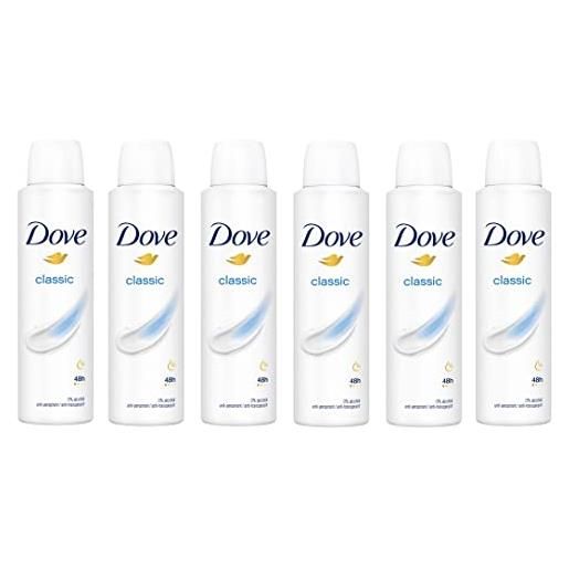 Dove classic deodorant spray - 6 x 150 ml