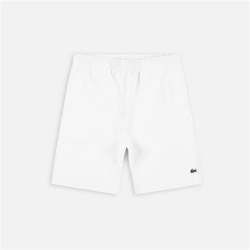 Lacoste classic fleece shorts white uomo