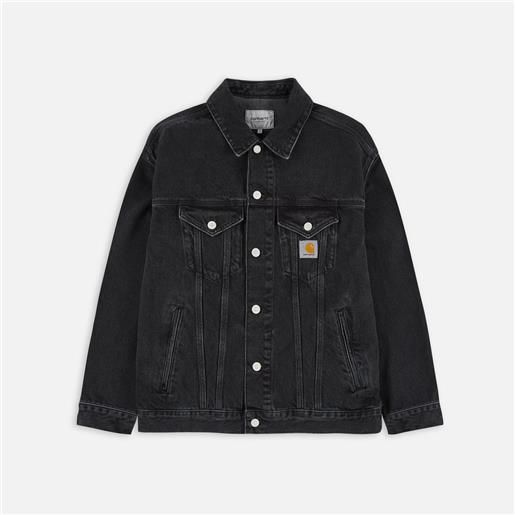 Carhartt WIP helston jacket black stone washed uomo