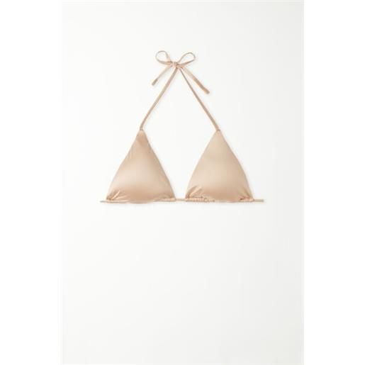 Tezenis bikini triangolo coppe estraibili shiny sabbia oro donna naturale