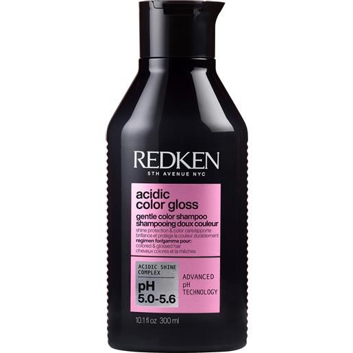 Redken shampoo illuminante per colore e lucentezza dei capelli a lunga durata acidic color gloss (gentle color shampoo) 300 ml