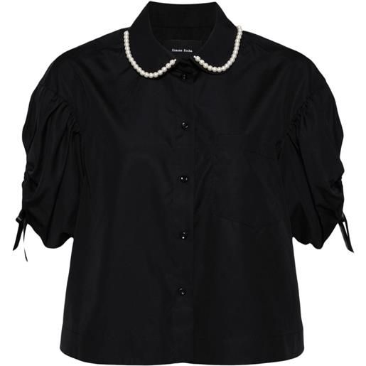 Simone Rocha camicia con perle - nero
