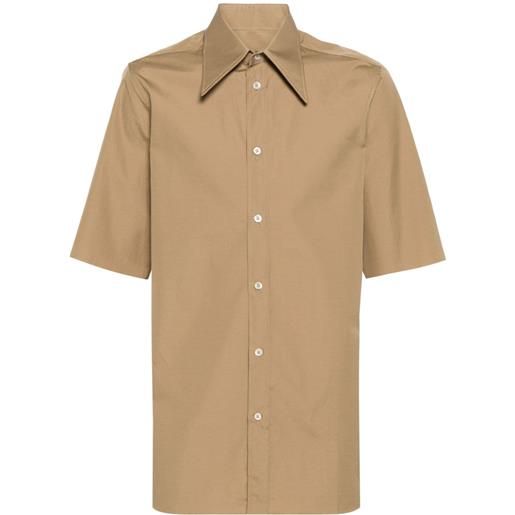 Maison Margiela camicia con colletto oversize - marrone