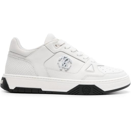 Roberto Cavalli sneakers con placca rc - bianco