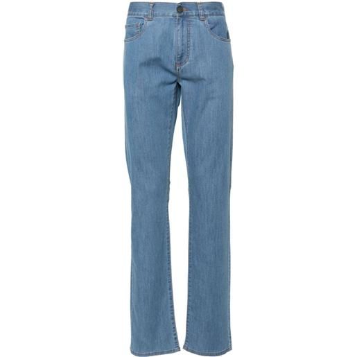 Canali jeans slim a vita media - blu