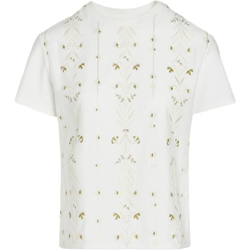 Giambattista Valli t-shirt con ricamo - bianco