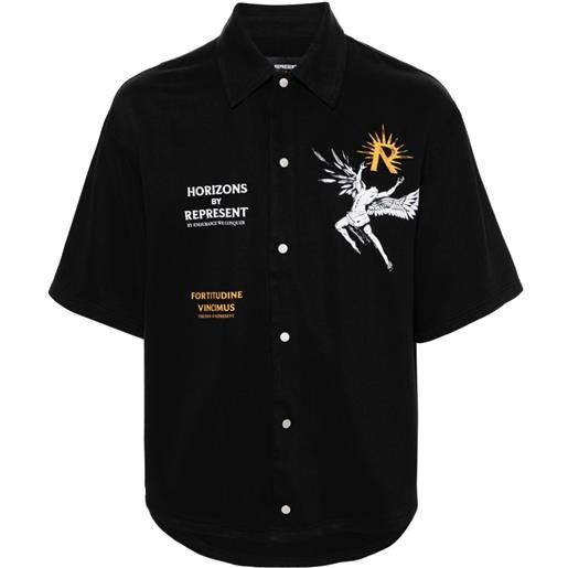 Represent camicia con stampa icarus - nero