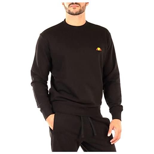 Ellesse sweatshirt, felpa uomo, girocollo ehm251w22 (m, nero)