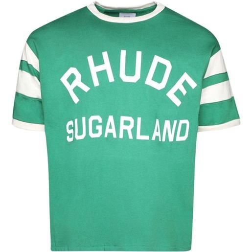 RHUDE t-shirt sugarland ringer - verde