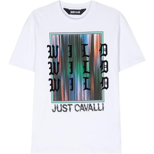 Just Cavalli t-shirt con slogan - bianco