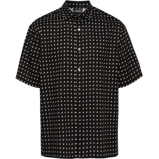 Emporio Armani camicia con stampa - nero