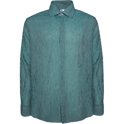 Doppiaa camicia a righe - verde