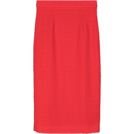 JANE sloane high-waisted tweed skirt - rosso