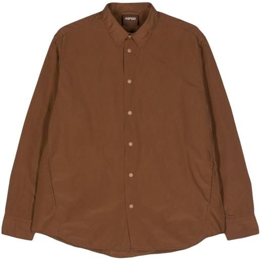 ASPESI camicia con borchie - marrone