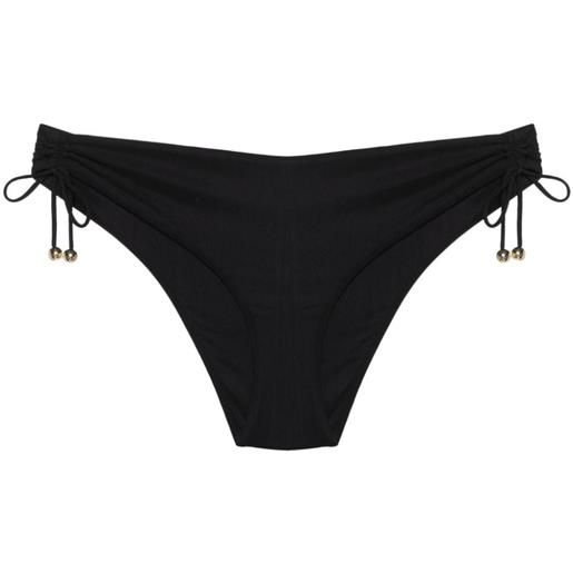 La Perla gathered-detail bikini bottoms - nero