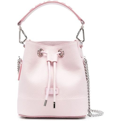 Lancel borsa a secchiello ninon con logo - rosa