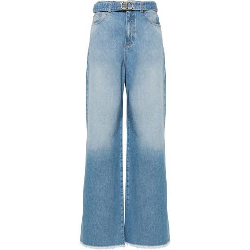 TWINSET jeans a gamba ampia - blu