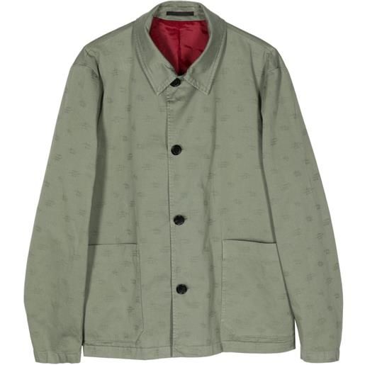 PS Paul Smith giacca-camicia con effetto jacquard - verde