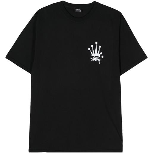 Stüssy t-shirt regal crown - nero
