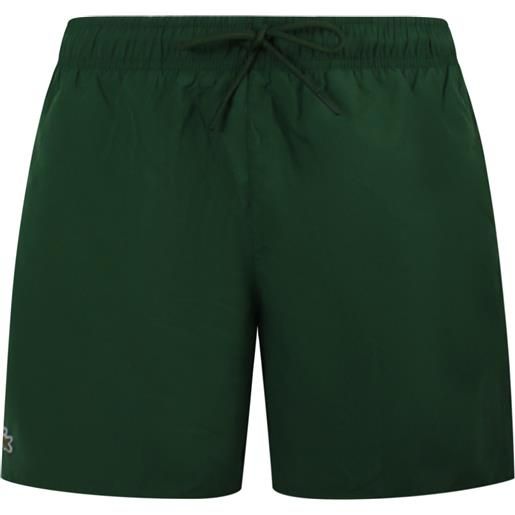 LACOSTE shorts mare verde con mini logo per uomo