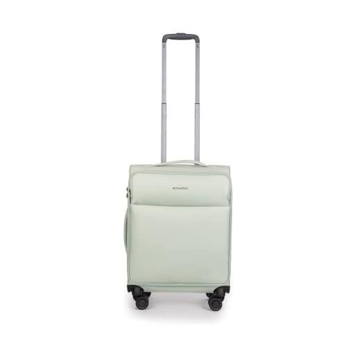 Stratic light + valigetta, custodia morbida, trolley da viaggio, trolley a mano, lucchetto tsa, 4 ruote, espandibile, menta, 57 cm, small (4