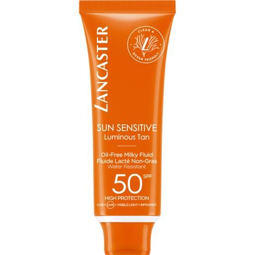 Lancaster sun sensitive oil free milky fluid face spf 50