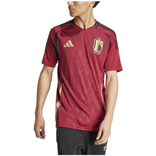 Adidas belgium 23/24 short sleeve t-shirt home rosso 2xl