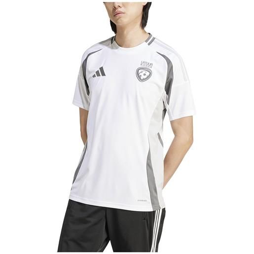 Adidas latvia 23/24 short sleeve t-shirt away bianco 3xl