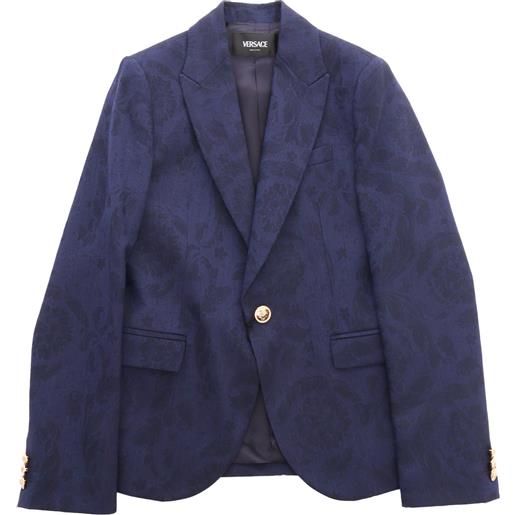 Versace blazer blu stampa barocco