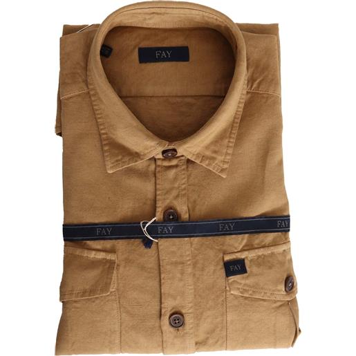Fay camicia over marrone