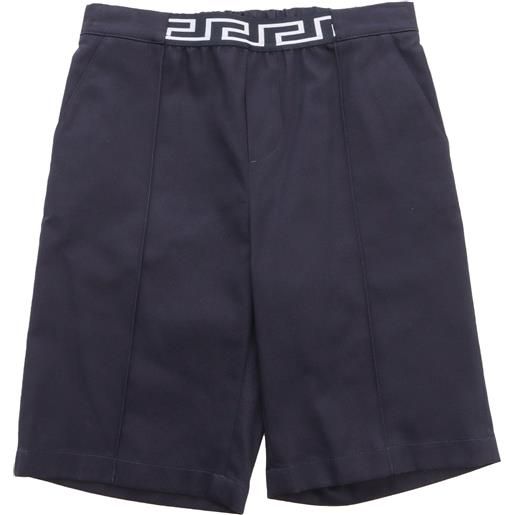 Versace shorts blu stampa logo