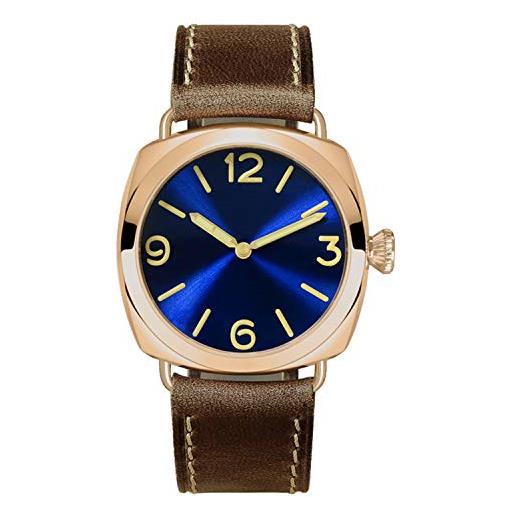 N\C san martin 00448 orologio da uomo in bronzo automatico dress casual orologio da polso in vetro zaffiro orologio da polso meccanico, colore 2, cinghia