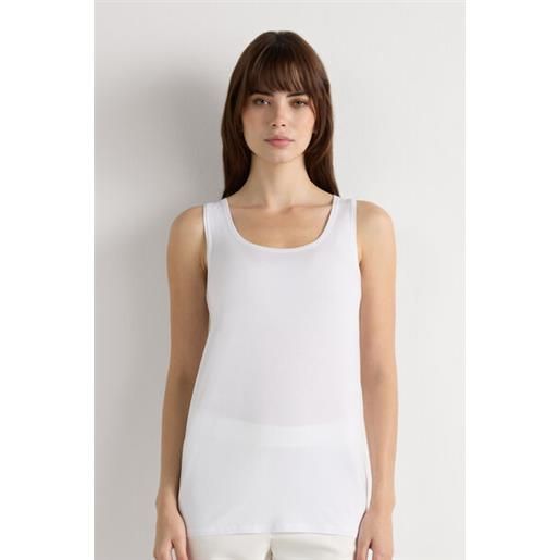 Intimissimi canotta lunga in micromodal bianco