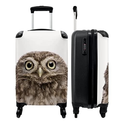 NoBoringSuitcases.com valigia - gufo - pulcino - bambini - uccello - 35x55x20 - bagaglio a mano