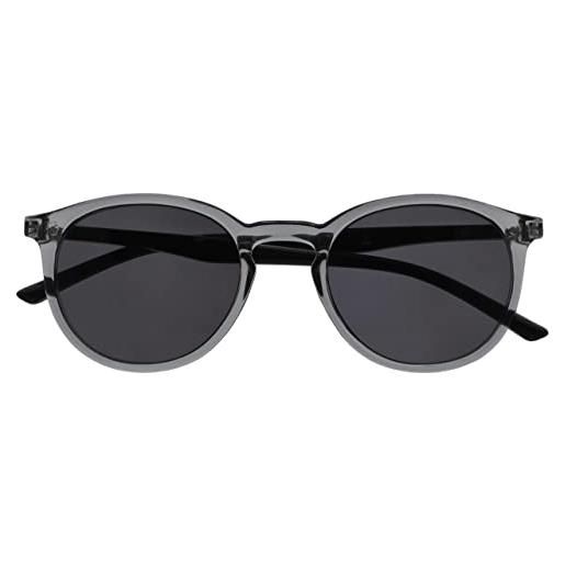 Opulize met grande comodo chiaro grigio nero braccia uomo donna lettori sole occhiali da lettura uv400 s60-7 +1,00