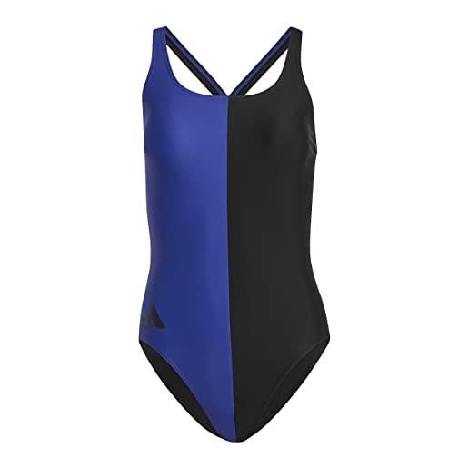 Adidas hr4370 bars cb suit costume da nuoto black/semi lucid blue/white 40