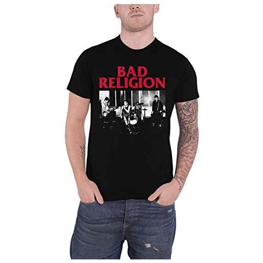 Bad Religion live 1980 uomo t-shirt nero l 100% cotone regular