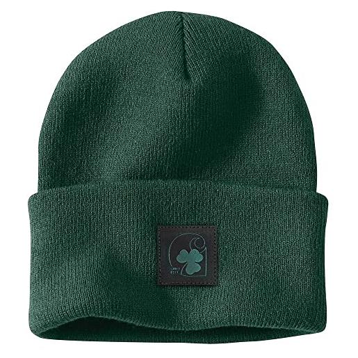 Carhartt knit shamrock patch beanie cappello a cuffia, north woods, taglia unica unisex-adulto