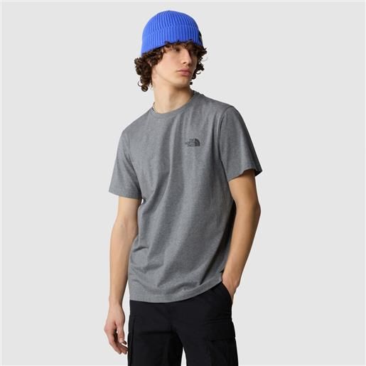 The North Face t-shirt simple dome medium grey heather da uomo