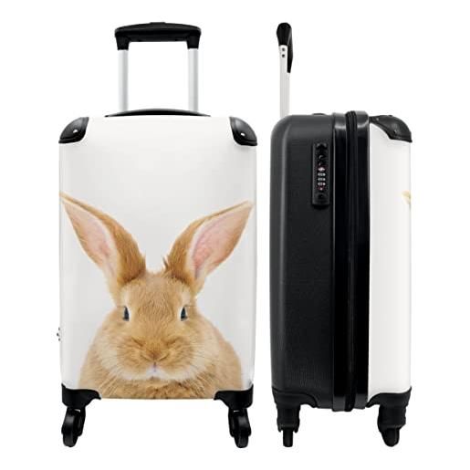 NoBoringSuitcases.com valigia - coniglio - bambini - animali - 35x55x20 - bagaglio a mano