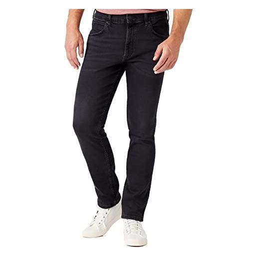 Wrangler greensboro jeans, nero (black crow), 38w / 34l uomo