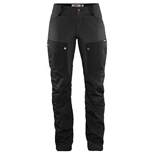 Fjällräven keb trousers curved w, pantaloni tecnici da trekking donna, multicolore (grigio pietra/nero), 34