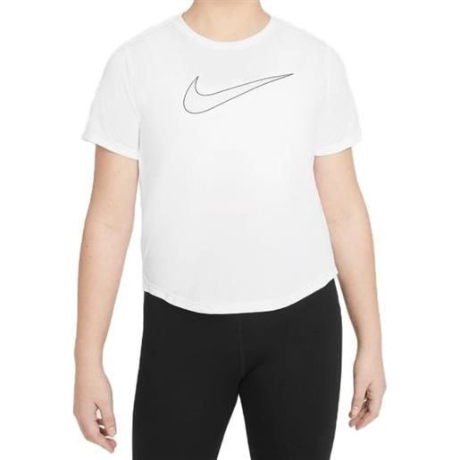Nike maglietta per ragazze Nike dri-fit one ss top gx g - white/black