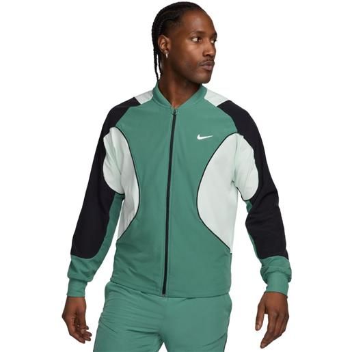Nike felpa da tennis da uomo Nike court dri-fit advantage jacket - bicoastal/black/barely green/white