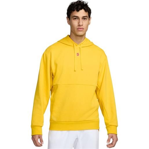 Nike felpa da tennis da uomo Nike court fleece tennis hoodie - vivid sulfur
