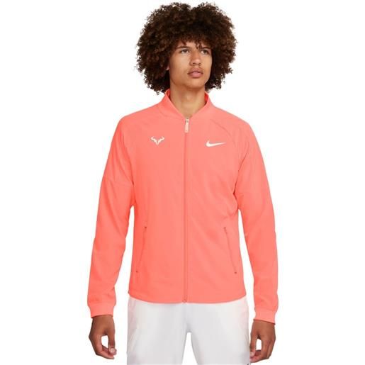 Nike felpa da tennis da uomo Nike court dri-fit rafa jacket - bright mango/white