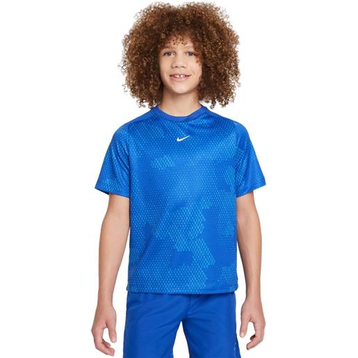 Nike maglietta per ragazzi Nike kids dri-fit short-sleeve top - game royal/white