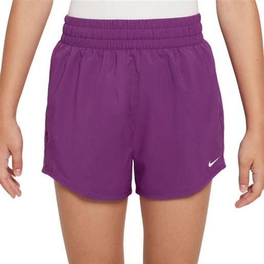 Nike pantaloncini per ragazze Nike kids dri-fit one high-waisted woven training shorts - viotech/white