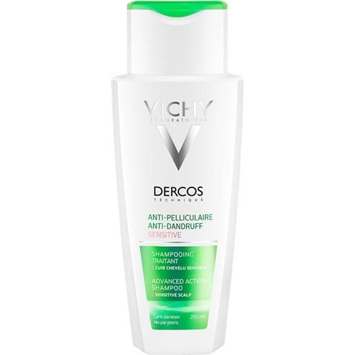 Vichy dercos anti-forfora shampoo sensitive cuoio capelluto sensibile 200ml - Vichy - 922364068